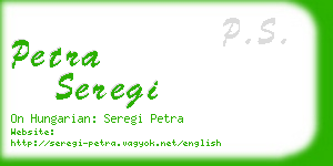 petra seregi business card